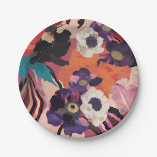 Plato De Papel Modern Bouquet