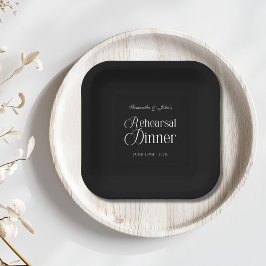 Plato De Papel  Modern Chic Rehearsal Dinner