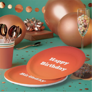 Plato De Papel Modern Rusty Naranja