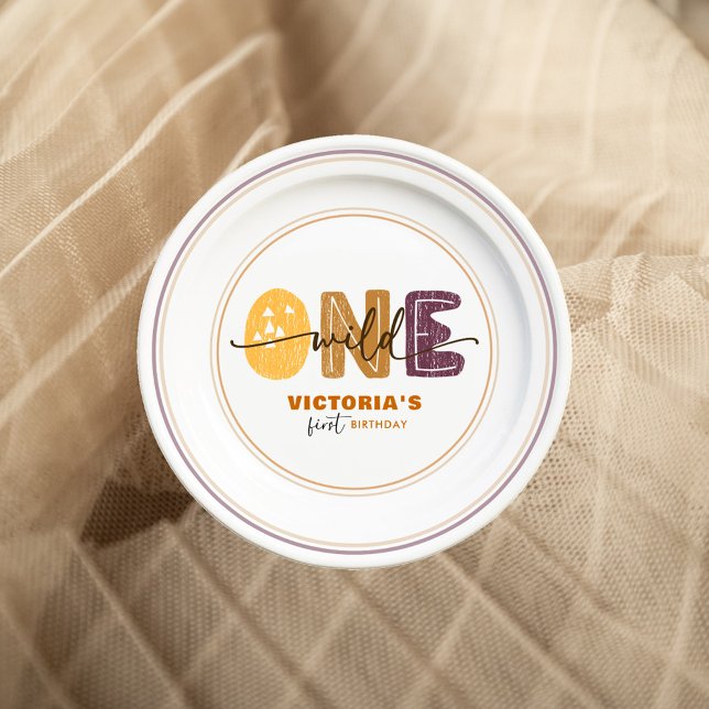 Plato De Papel Modern Wild One First Birthday (Subido por el creador)