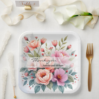 Plato De Papel Modern Wildflowers Beautiful Luxury Collection
