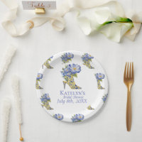 Moderna Chinoiserie Floral Placa de papel de tacón