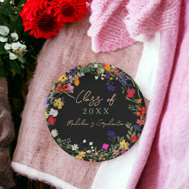 Plato De Papel Moderna graduación de flores silvestres boho de mo