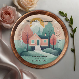 Plato De Papel Moderna Para Siempre Adopción En Casa Ducha De Pes