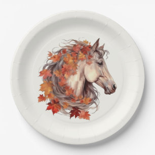 Plato De Papel Moderna y elegante caída de caballos ecuestre Acci
