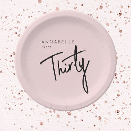 Plato De Papel Moderno 30.ª fiesta de 30 años