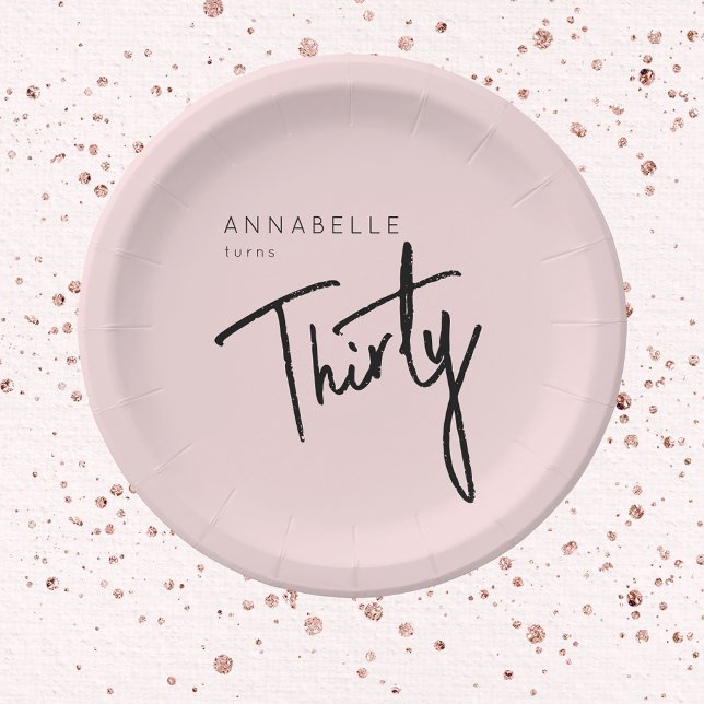 Plato De Papel Moderno 30.ª fiesta de 30 años (Subido por el creador)