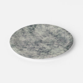 Plato De Papel Moderno Abstracto Texturizado Gris Lavanda Verde S