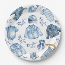 Moderno Blue Jean Baby Denim Tema Baby Shower