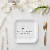 Moderno Boda Minimalista cuadrado