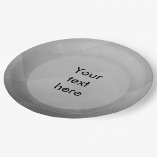 Plato De Papel Moderno brillante plata Metalizado a cuadros cualq