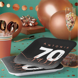 Plato De Papel Moderno cobre 70 y elegante