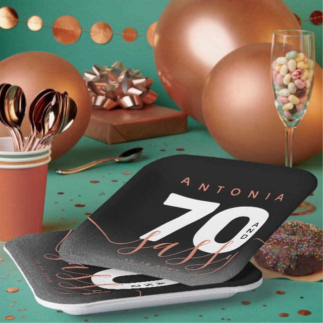 Plato De Papel Moderno cobre 70 y elegante (Multi)