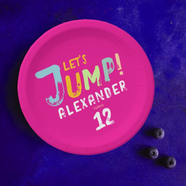 Plato De Papel Moderno Girly Pink Trampoline Salto Kid Bonza Fies (Subido por el creador)