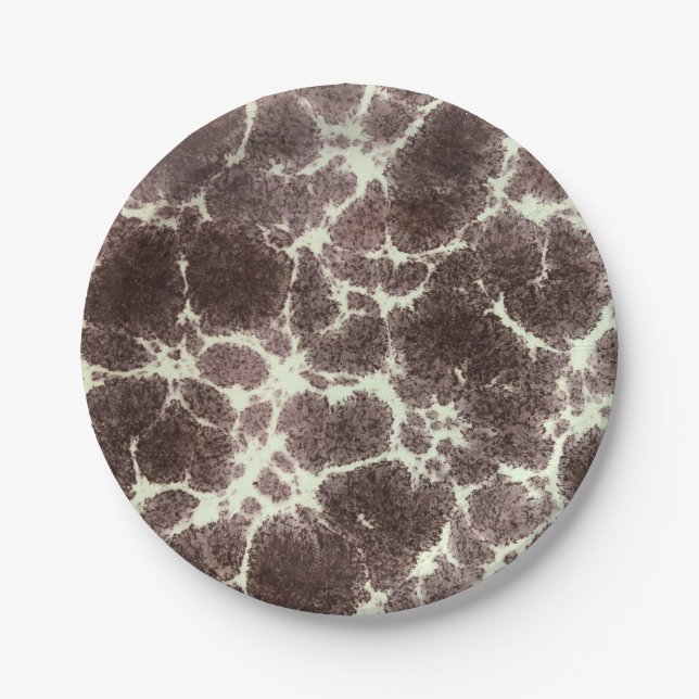 Plato De Papel Moderno patrón elegante de mediados de siglo Rock  (Anverso)