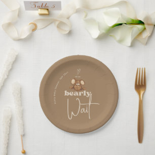 Plato De Papel Moderno, podemos esperar a Baby Shower