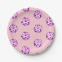 Moderno Púrpura Púrpura Disco Patrón Ball Pastel R