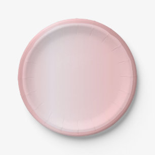 Plato De Papel Moderno Rosa Oro Rosa Tendencia Elegante