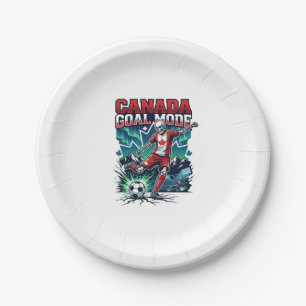 Plato De Papel Modo Gol Canadá Esqueleto Delantero Naciones Dinám