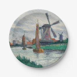 Plato De Papel Molinos de viento en Holanda (Países Bajos)