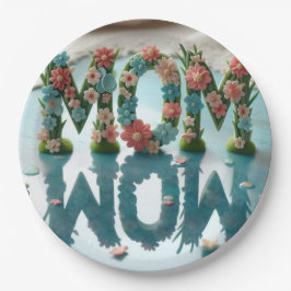 Plato De Papel Mom Wow Ornate Floral