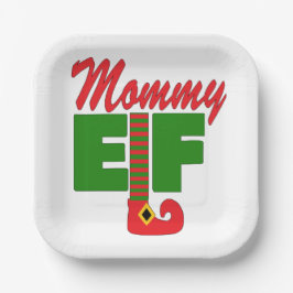 Plato De Papel Mommy Elf