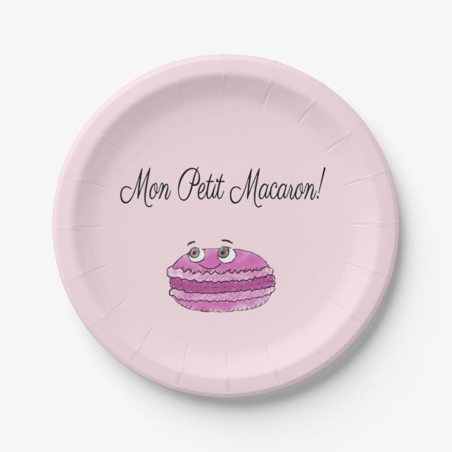 Plato De Papel Mon Petit Macaron (Anverso)