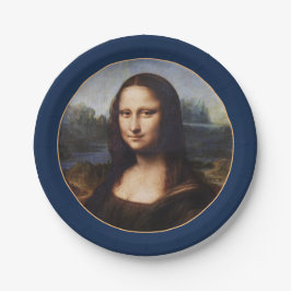 Plato De Papel Mona Lisa y Leonardo da Vinci /vintage Papel de It