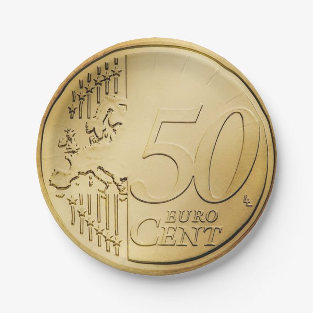 Plato De Papel Monedas: accesorios para bebidas de Personalizable (Anverso)