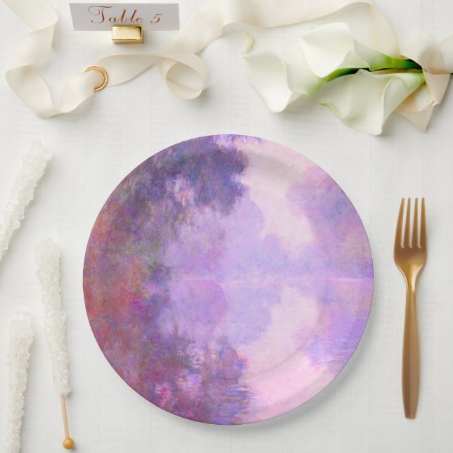 Plato De Papel Monet - Buenos días en el Sena (Boda)