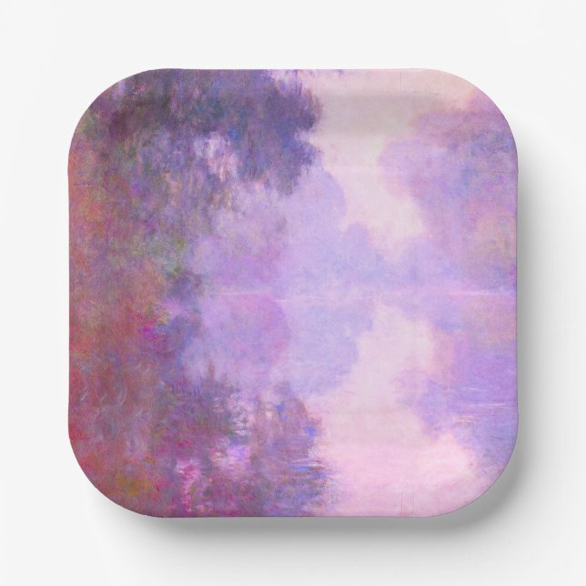 Plato De Papel Monet - Buenos días en el Sena (Anverso)