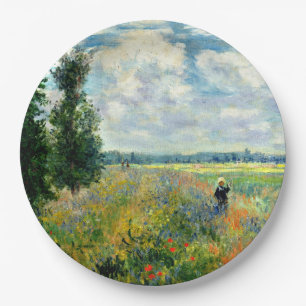 Plato De Papel Monet - Campo de amapolas, Argenteuil