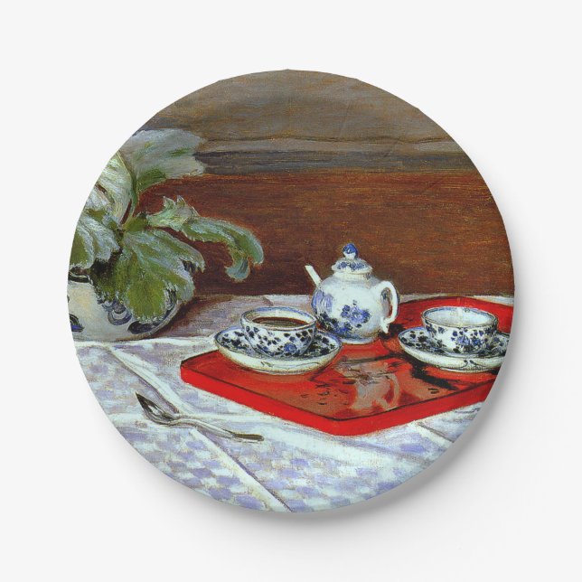 Plato De Papel Monet: El juego de té, (Anverso)