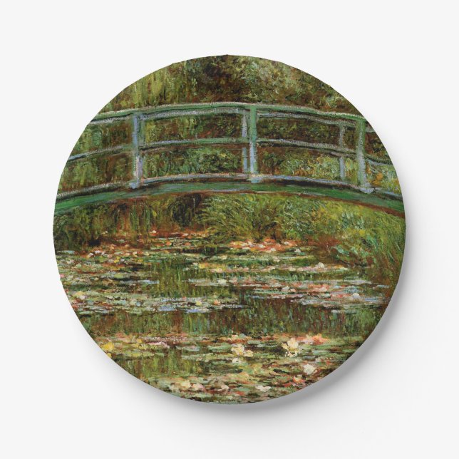 Plato De Papel Monet French Bridge Giverney (Anverso)