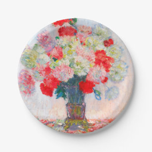 Plato De Papel Monet Peonies
