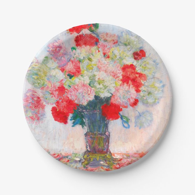 Plato De Papel Monet Peonies (Anverso)