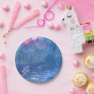 Plato De Papel Monet - Puente del baño de agua,