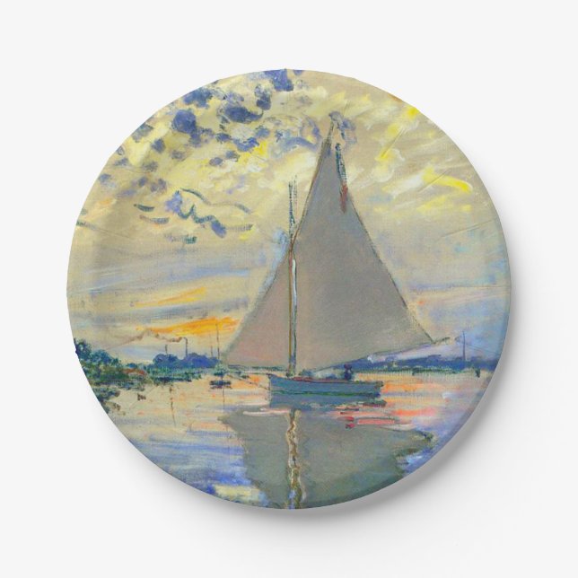 Plato De Papel Monet Sailboat en Le Petit-Gennevilliers (Anverso)