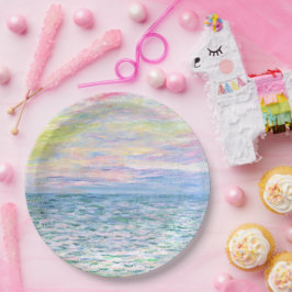Plato De Papel Monet - Sunset en Pourville, arte