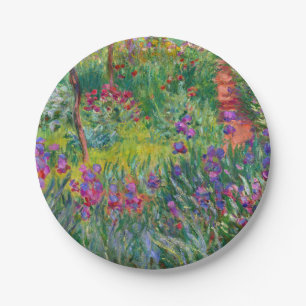 Plato De Papel Monet "The Iris Garden at Giverny"