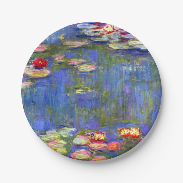 Plato De Papel Monet Water Lilies  (Anverso)