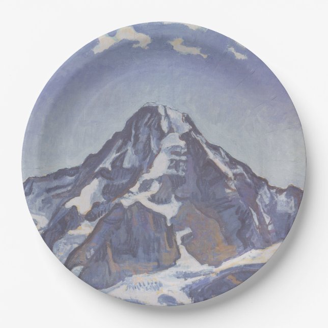 Plato De Papel Monje Monje Con Nubes (Ferdinand Hodler) (Anverso)