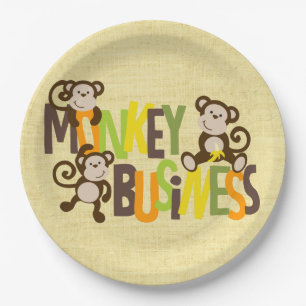 Plato De Papel Monkey Business