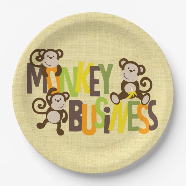 Plato De Papel Monkey Business (Anverso)