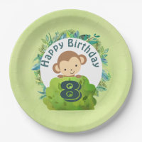 Mono buscando detrás de un cumpleaños de Bush