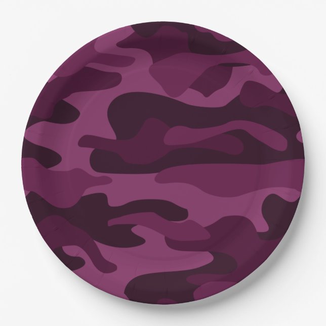 Plato De Papel Monocolor morado tirio (Anverso)