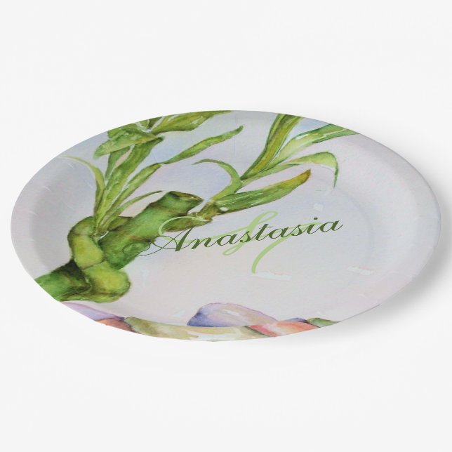 PLATO DE PAPEL MONOGRAM FIESTA DE RETIRO DE BUENA SUERTE (Angular)