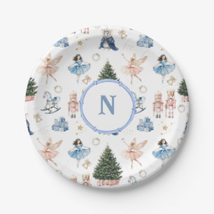 Plato De Papel Monograma de Navidad del Ballet Cascanueces 