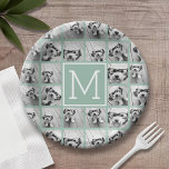 Plato De Papel Monograma de Personalizado de Collage de fotos úni<br><div class="desc">Utiliza hasta 11 fotos de Instagram cuadradas o selfie fotos telefónicas para crear un regalo único y personal. O puedes mantener al cachorro hipster y hacer un keepsake de moda. Si necesita ajustar las imágenes,  haga clic en la herramienta personalizar para realizar cambios.</div>