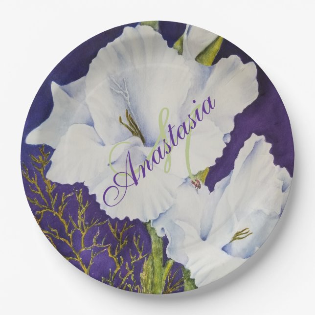 PLATO DE PAPEL MONOGRAMA FIESTA ELEGANTE Y SOFISTICADO (Anverso)